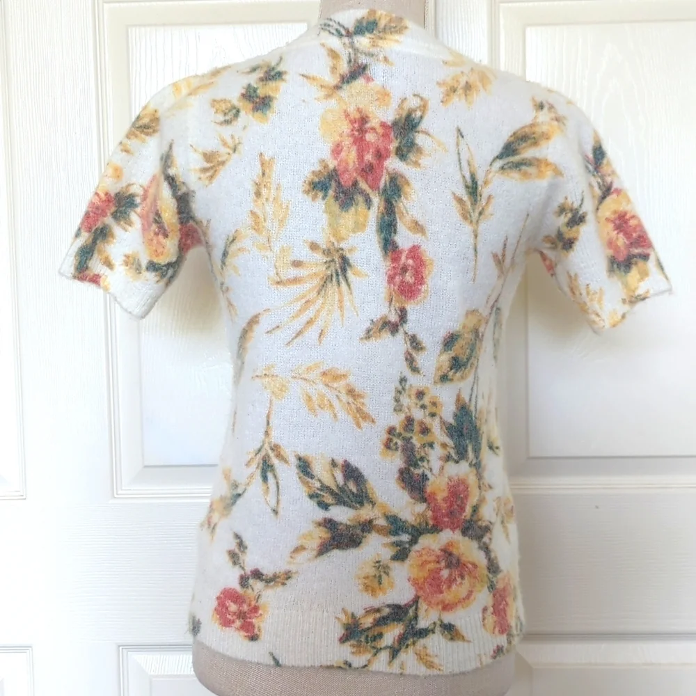 Joie Floral Short Sleeve Sweater - Picture 4 of 6